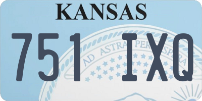 KS license plate 751IXQ