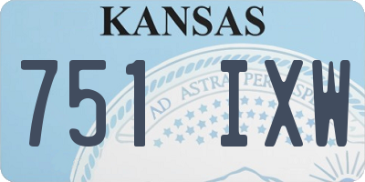 KS license plate 751IXW