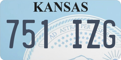 KS license plate 751IZG