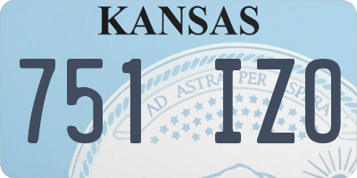 KS license plate 751IZO