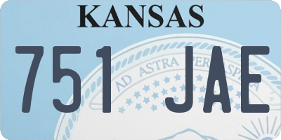 KS license plate 751JAE