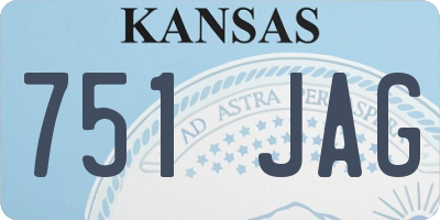 KS license plate 751JAG