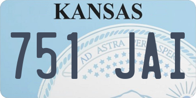 KS license plate 751JAI
