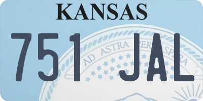 KS license plate 751JAL