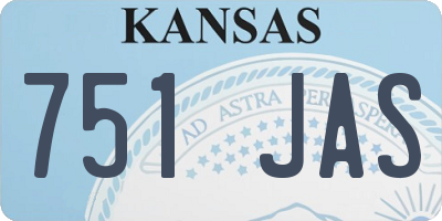 KS license plate 751JAS