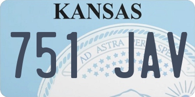 KS license plate 751JAV