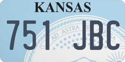KS license plate 751JBC