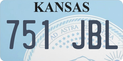 KS license plate 751JBL