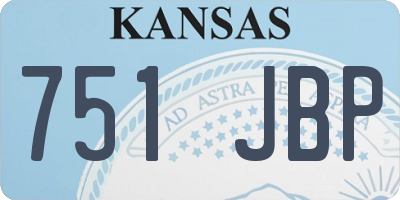 KS license plate 751JBP