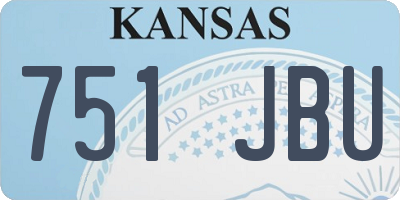 KS license plate 751JBU
