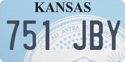 KS license plate 751JBY