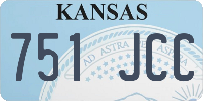 KS license plate 751JCC