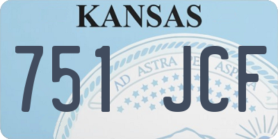 KS license plate 751JCF