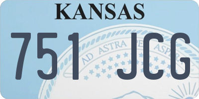 KS license plate 751JCG