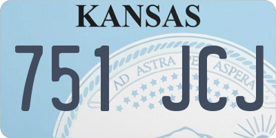 KS license plate 751JCJ