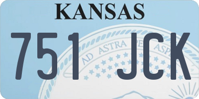 KS license plate 751JCK