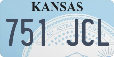 KS license plate 751JCL