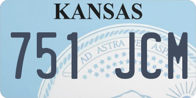 KS license plate 751JCM