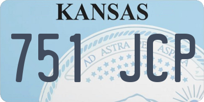 KS license plate 751JCP