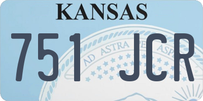 KS license plate 751JCR
