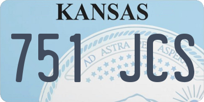 KS license plate 751JCS