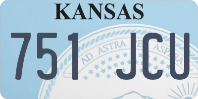 KS license plate 751JCU