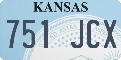 KS license plate 751JCX