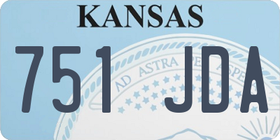 KS license plate 751JDA