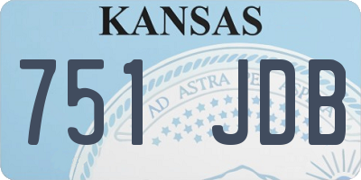 KS license plate 751JDB