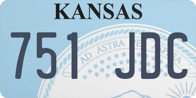 KS license plate 751JDC