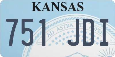 KS license plate 751JDI