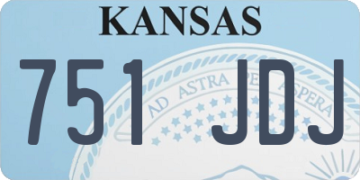 KS license plate 751JDJ