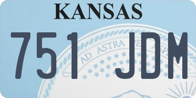 KS license plate 751JDM