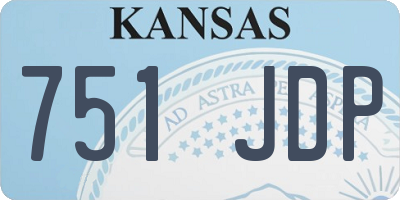KS license plate 751JDP