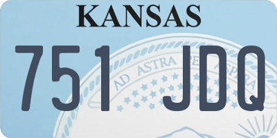 KS license plate 751JDQ