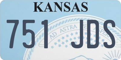 KS license plate 751JDS