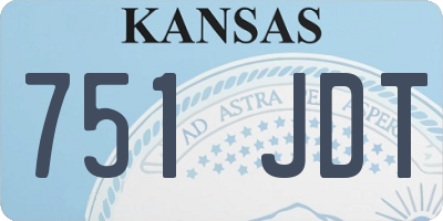 KS license plate 751JDT