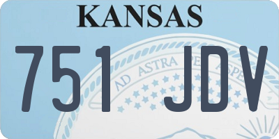 KS license plate 751JDV