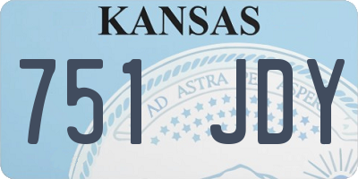 KS license plate 751JDY