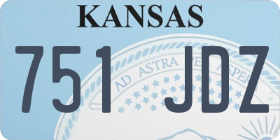 KS license plate 751JDZ