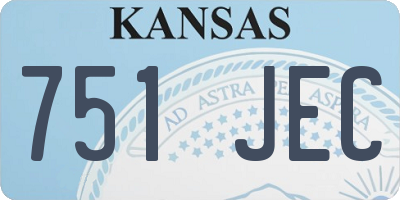 KS license plate 751JEC