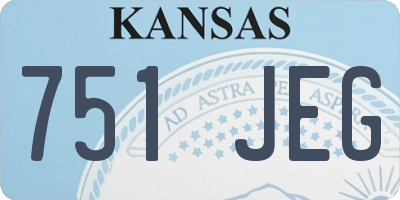 KS license plate 751JEG