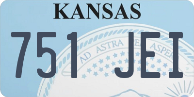 KS license plate 751JEI