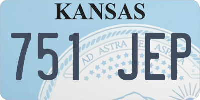 KS license plate 751JEP