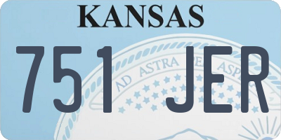 KS license plate 751JER