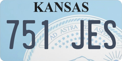 KS license plate 751JES