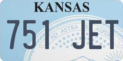 KS license plate 751JET