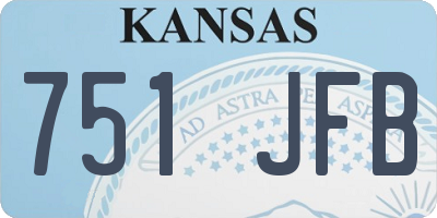 KS license plate 751JFB