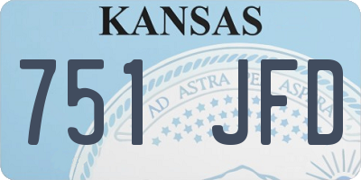 KS license plate 751JFD