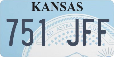 KS license plate 751JFF